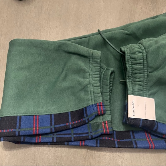 Nike Jordan Brooklyn Joggers Sweatpants Drawstring Plaid Pockets Green L Women's - Picture 9 of 10